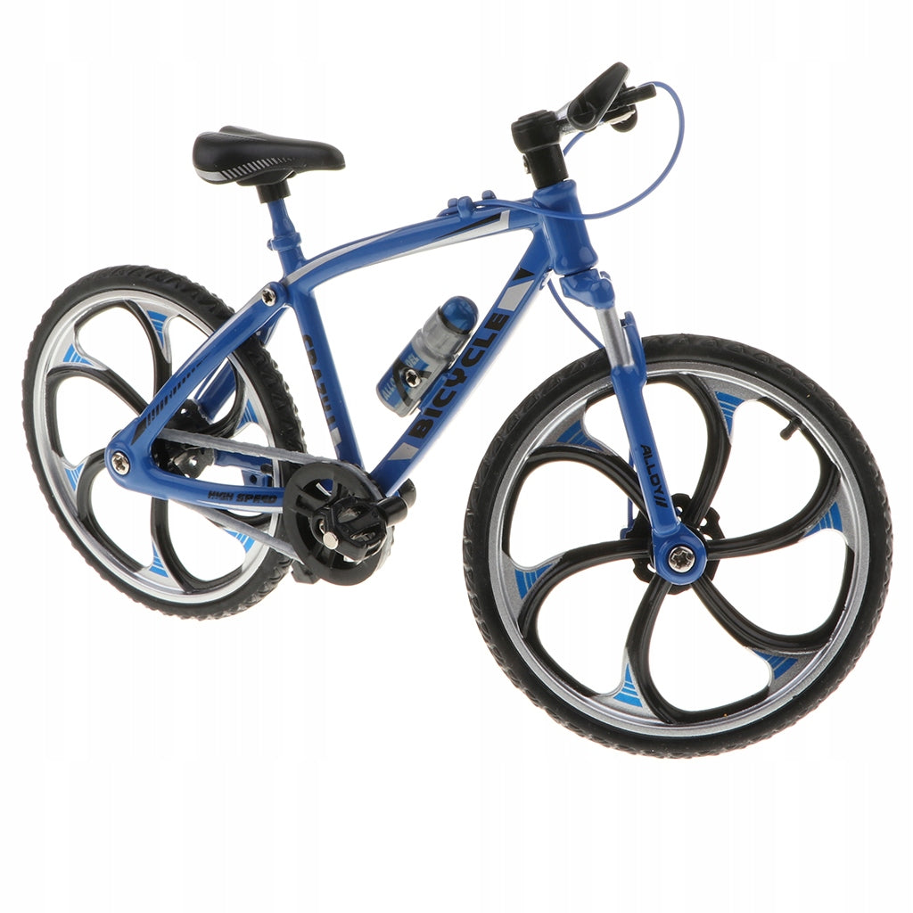 Mini Model Decorative Ornament, Handcrafted Alloy Bike Figurine , Blue, as