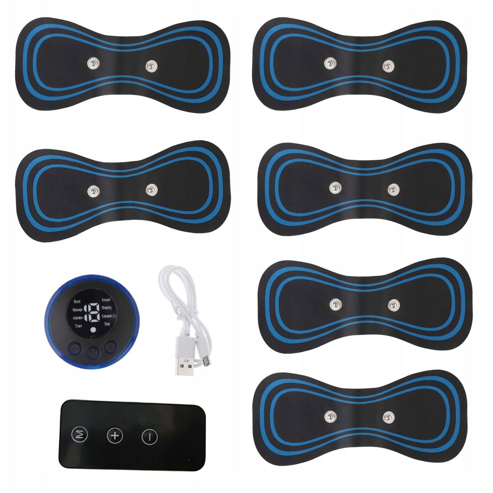 Mini Neck Massager Cervical Massage Pad, 8 Modes 19 telecontrol 5 patch