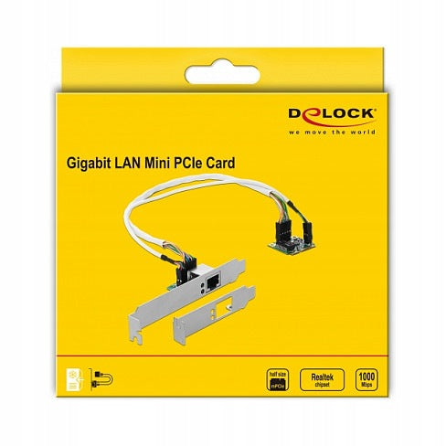 Mini PCIe Delock 1x RJ45 Gigabit Low Profile Network Card Manufacturer Tragant