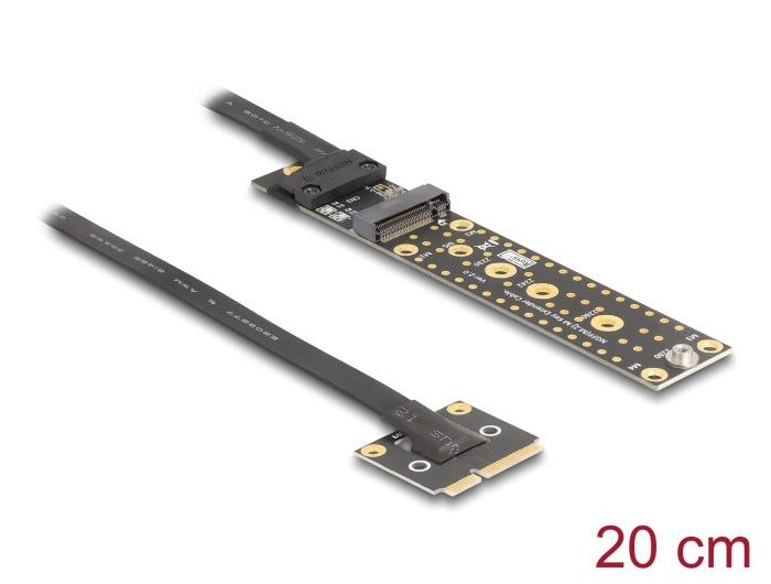Mini PCIe Male to M.2 Key M Female Adapter with 20cm Cable Delock 81501