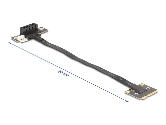 Mini PCIe Male to PCIe Adapter 3.0 x1 Female 90° Angle Cable Delock 81504 Manufacturer code Delock 81504