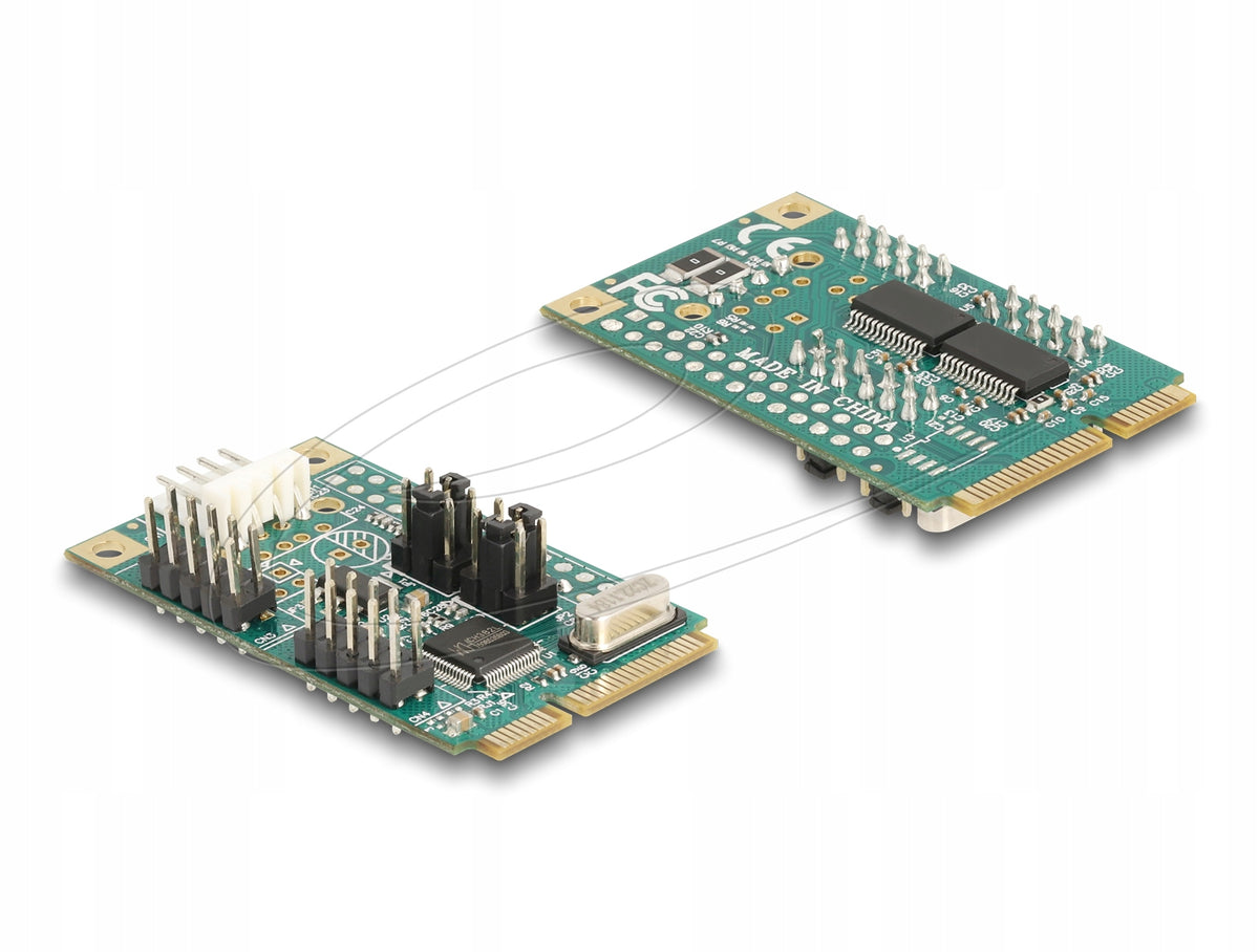 Mini PCIe full size card 2x serial port RS-232 5V / 12V Delock 95276 Manufacturer code 95276