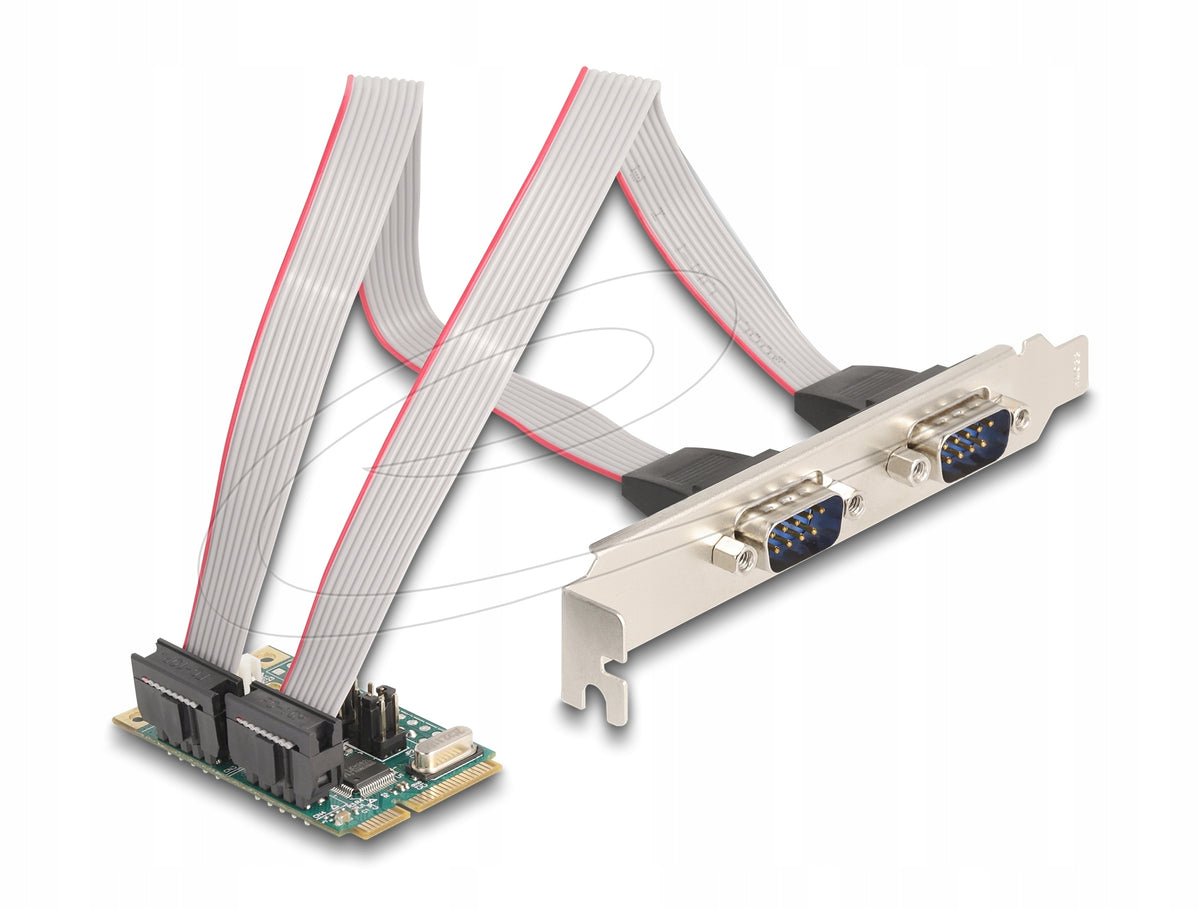 Mini PCIe full size card 2x serial port RS-232 5V / 12V Delock 95276 Packaging status original