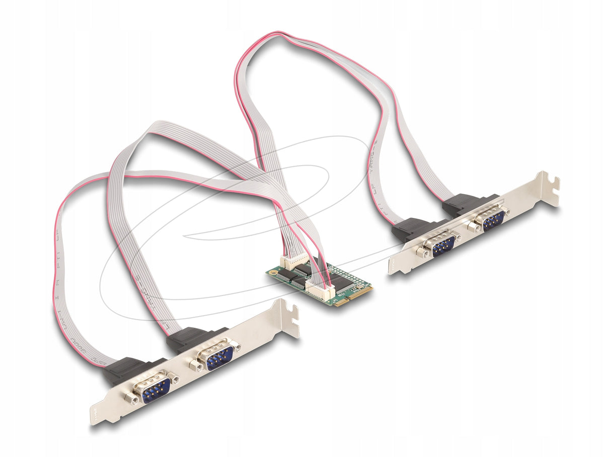 Mini PCIe full size card 4x RS-232 Delock 95278 serial port Packaging status original