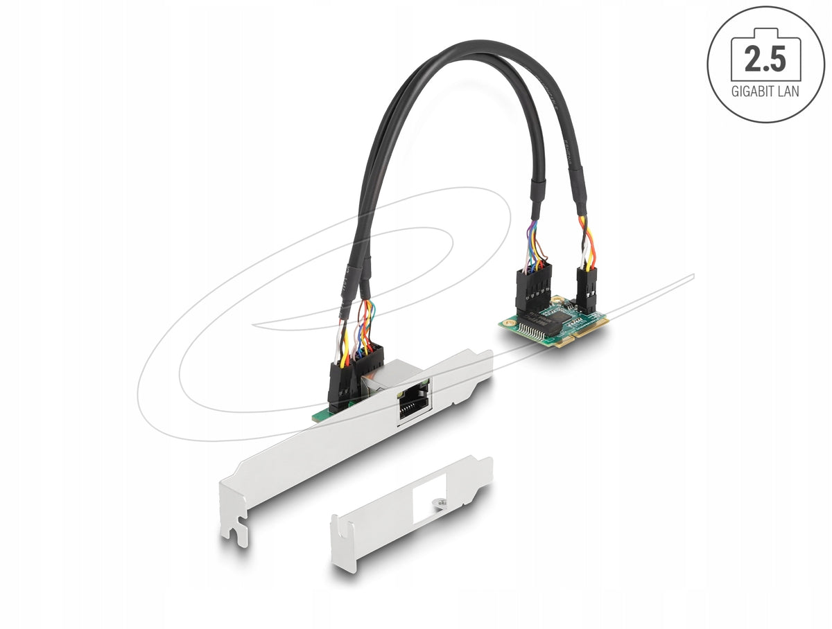 Mini PCIe half size card 1x RJ45 2,5 Gigabit LAN Delock 95271