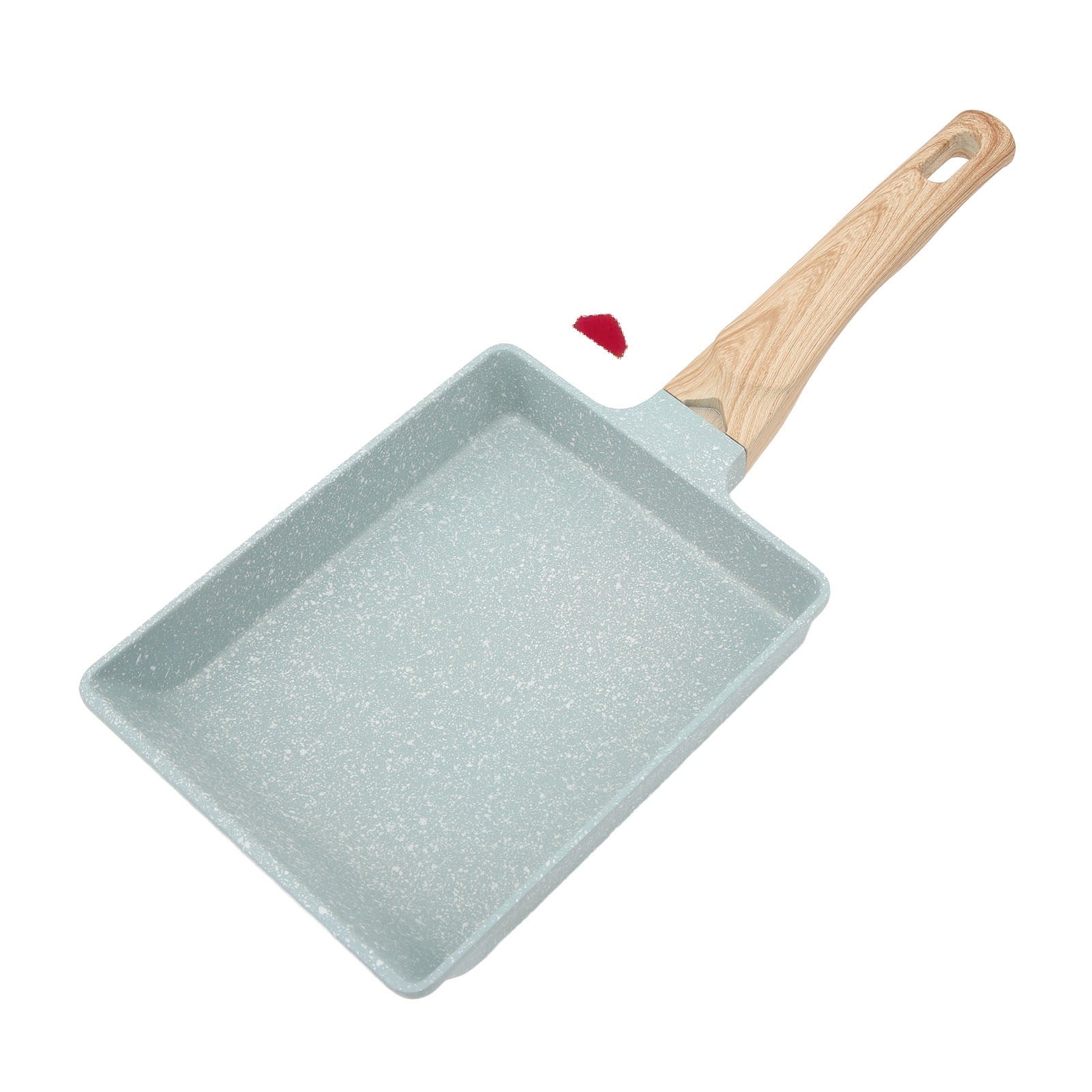 Mini Pan Green Square Non Stick Aluminum Alloy Evenly PB Dominant color multicolor