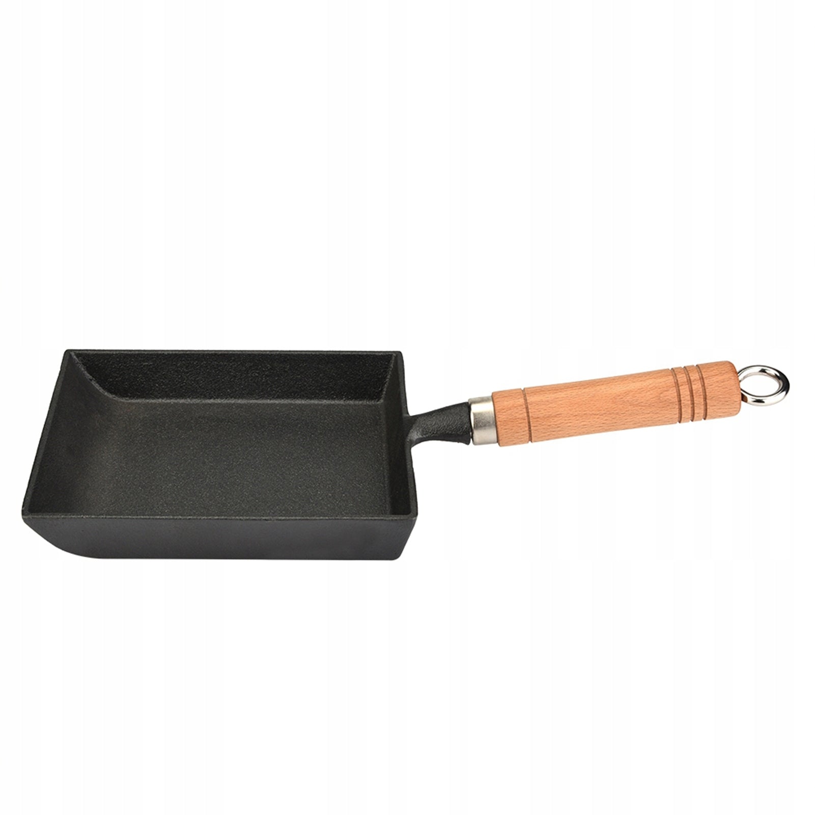 Mini Pan Iron Omelette Pot Tamagoyaki Wooden Handle U1 Dominant color multicolor