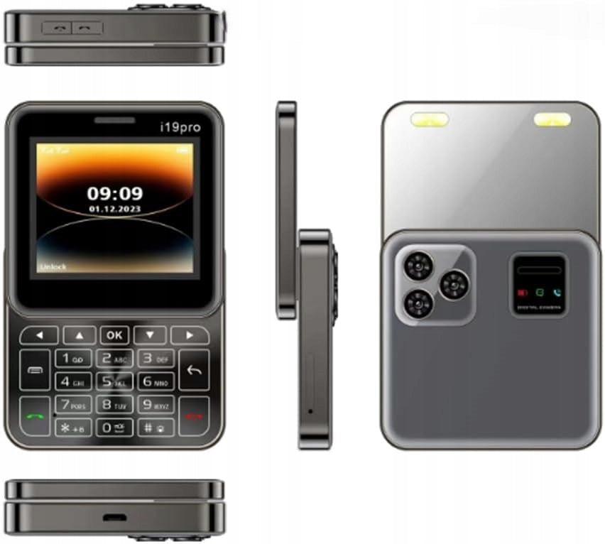 Mini Phone Small Phone Discreet Pocket Smartphone Black Foldable Charger included yes