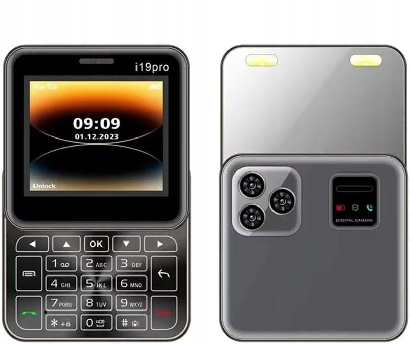 Mini Phone Small Phone Discreet Pocket Smartphone Black Foldable Packaging status original