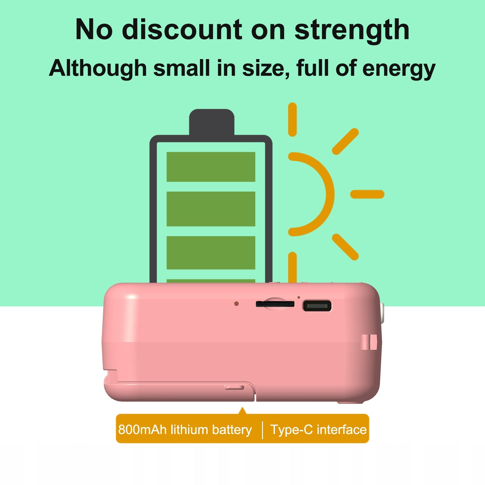 Mini Pocket Printer Camera - Instant Print, Portable Color blue
