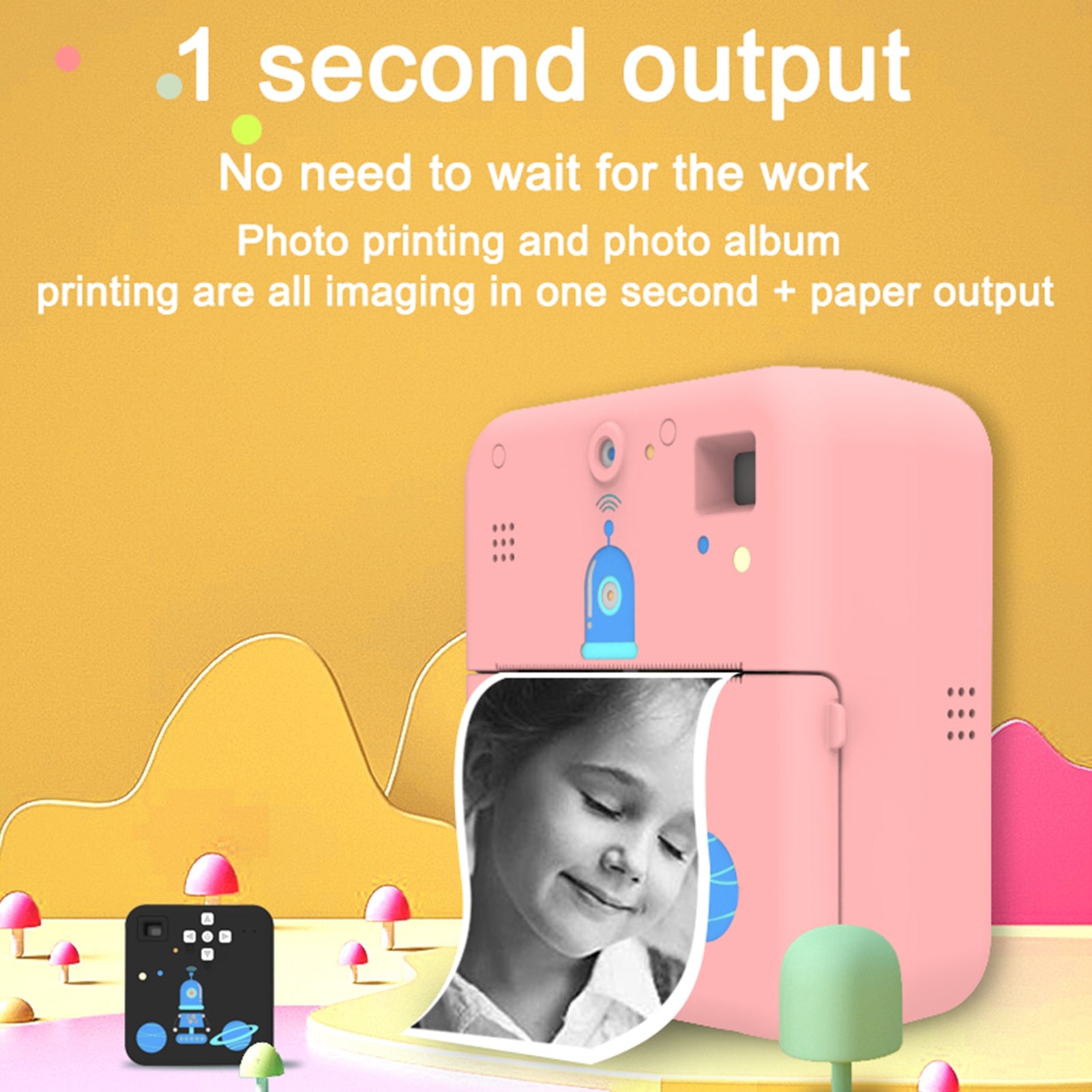 Mini Pocket Printer Instant Printer Portable ZR Printing