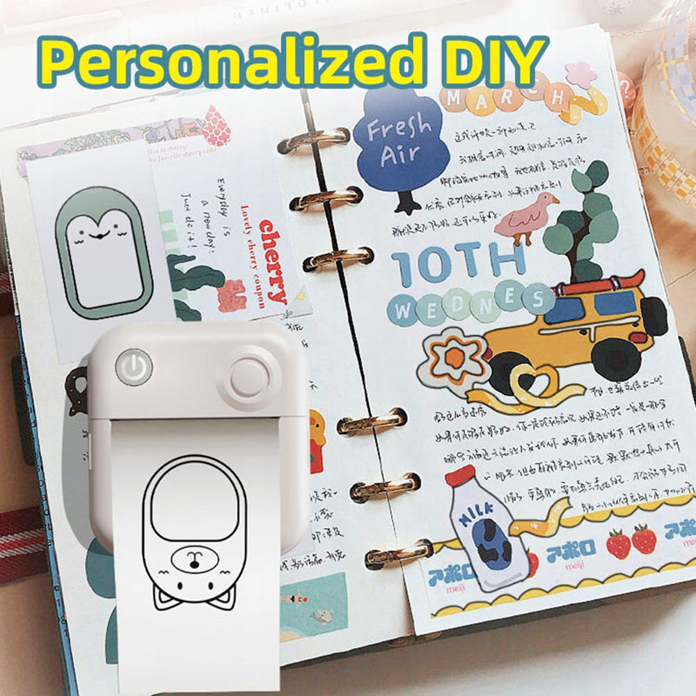 Mini Pocket Printer Portable, Thermal, Instant Printer for