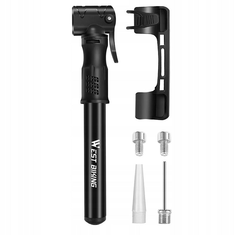 Mini Portable Bicycle Pump Aluminum Black