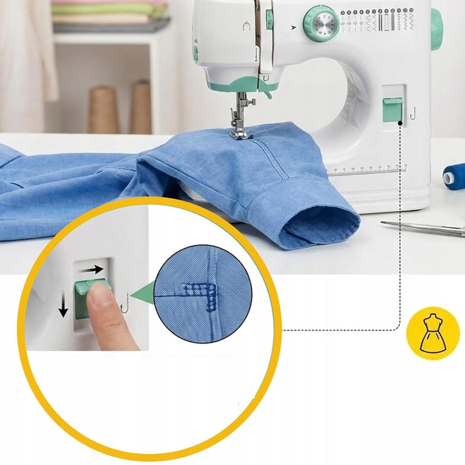 Mini Portable Electric Sewing Machine, Hand Sewing Machine Model Mini Elektryczna Maszyna do Szycia