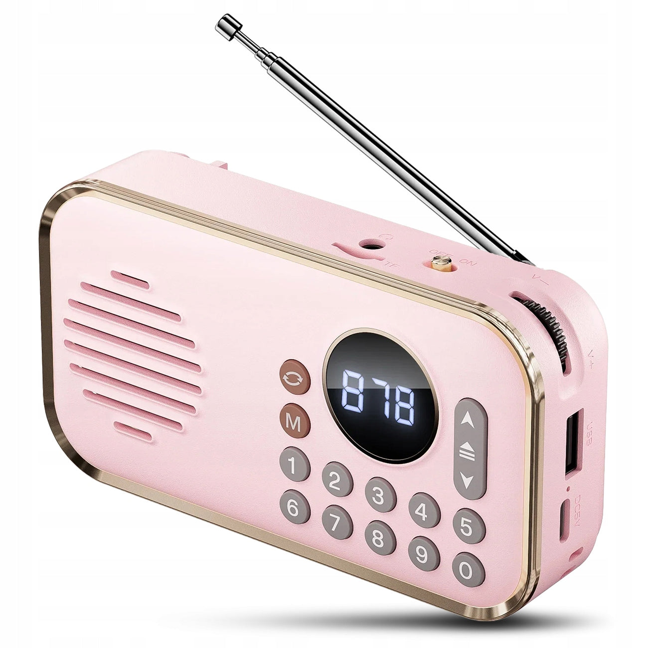 Mini Portable FM Radio Retro MP3 USB microSD Antenna Bluetooth Speaker Packaging status original