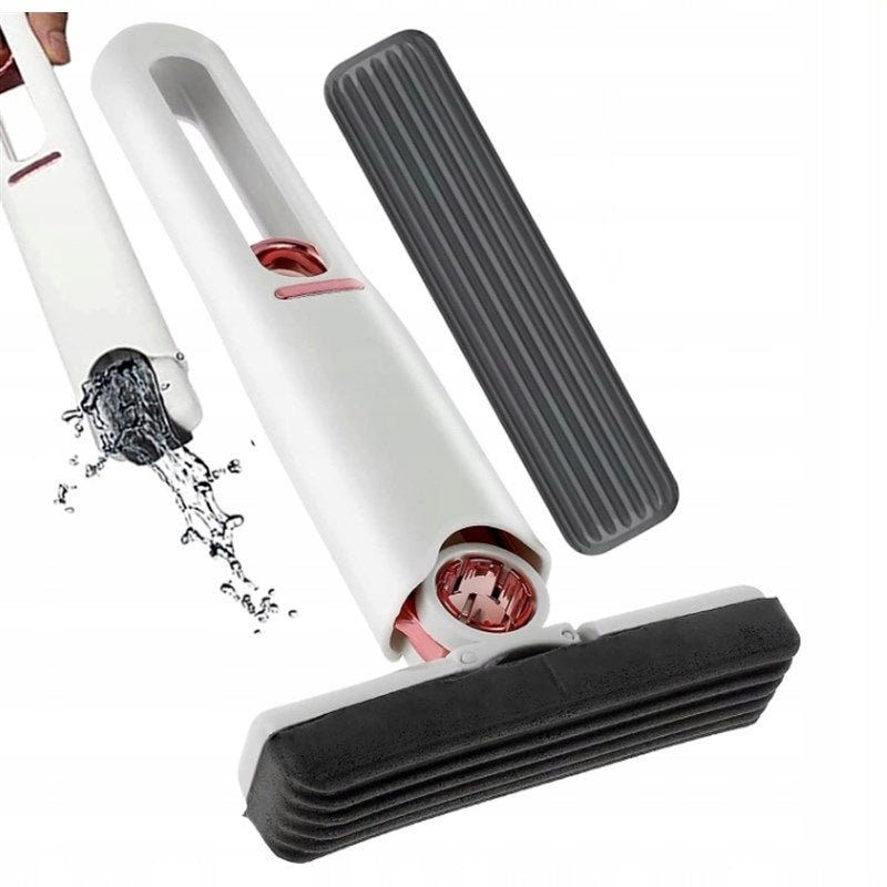 Mini Portable Mop with Sponge Super Absorbent Folding with Squeezer