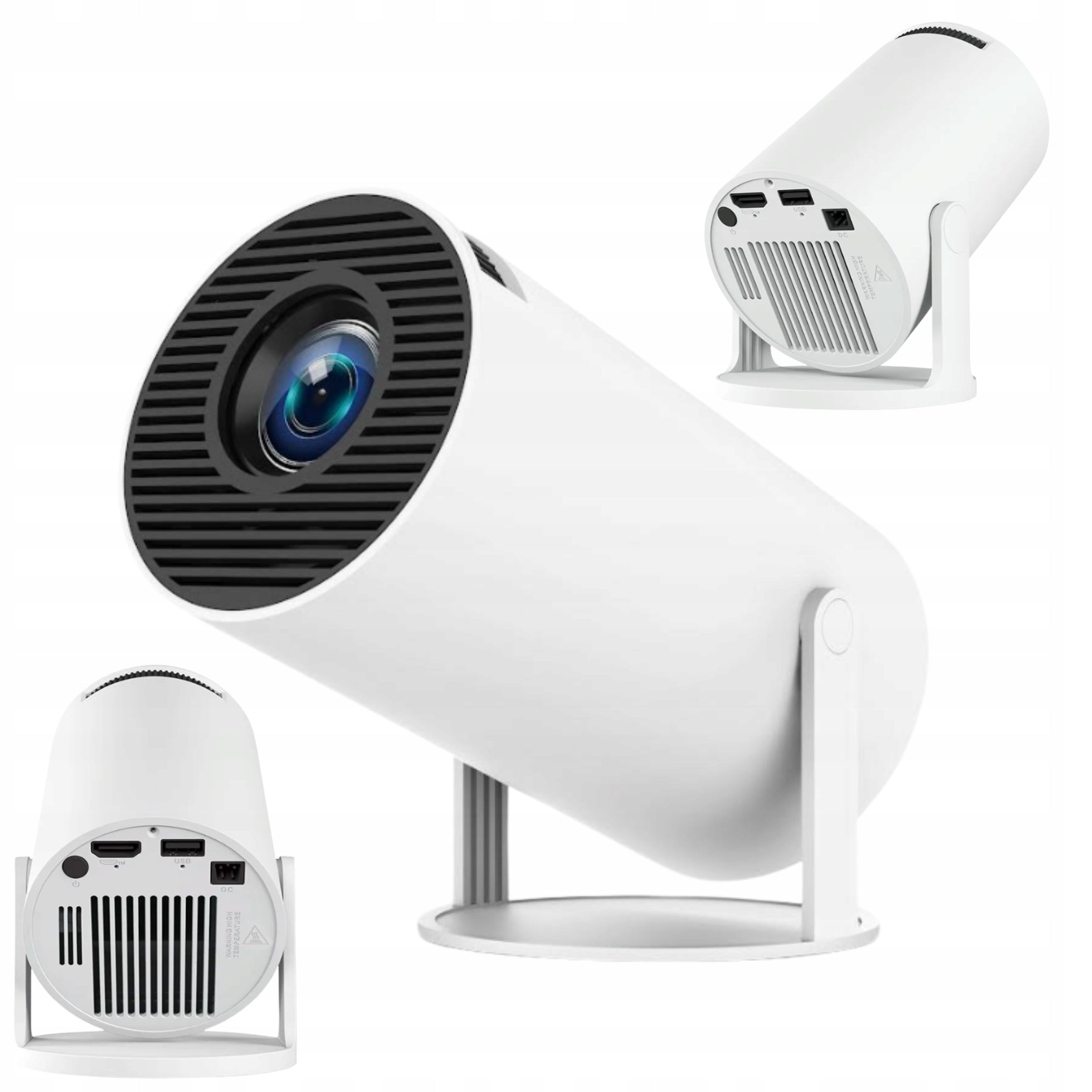 Mini Projector Android 12 4K 180° WiFi BT Smart TV LED FHD 720p Packaging status original