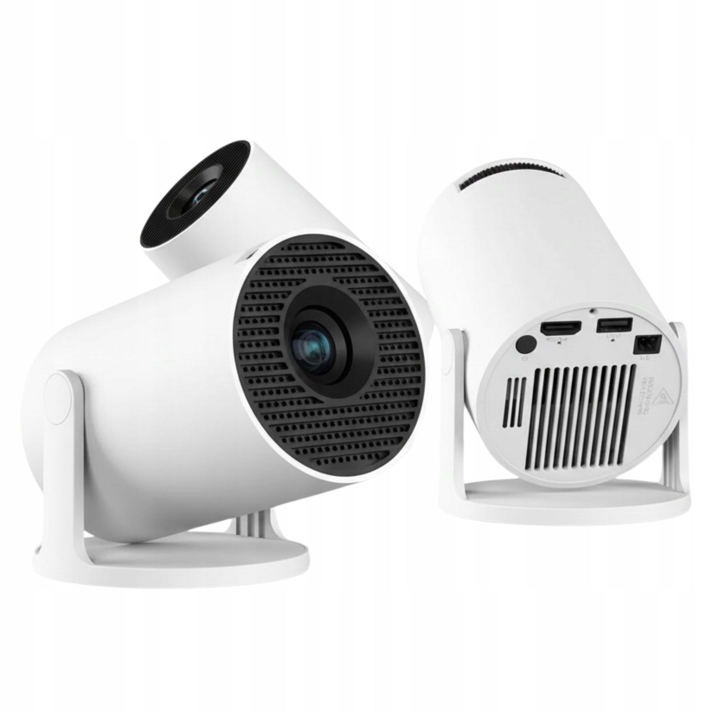 Mini Projector Android 12 4K 180° WiFi BT Smart TV LED FHD 720p