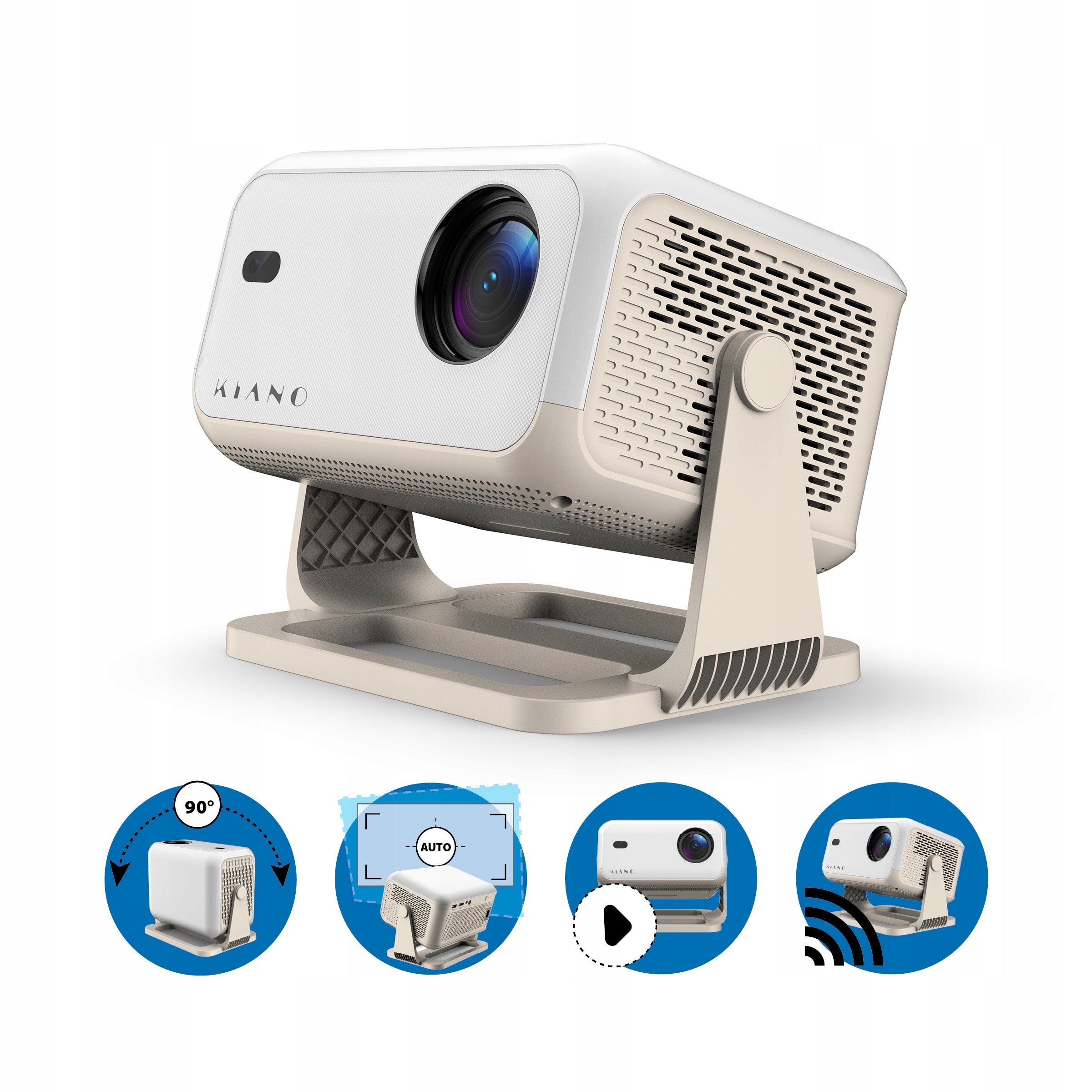 Mini Projector Kiano KVC01 WiFi Android 11 FULL HD 4K Autofocus LED EAN (GTIN) 5906954761422