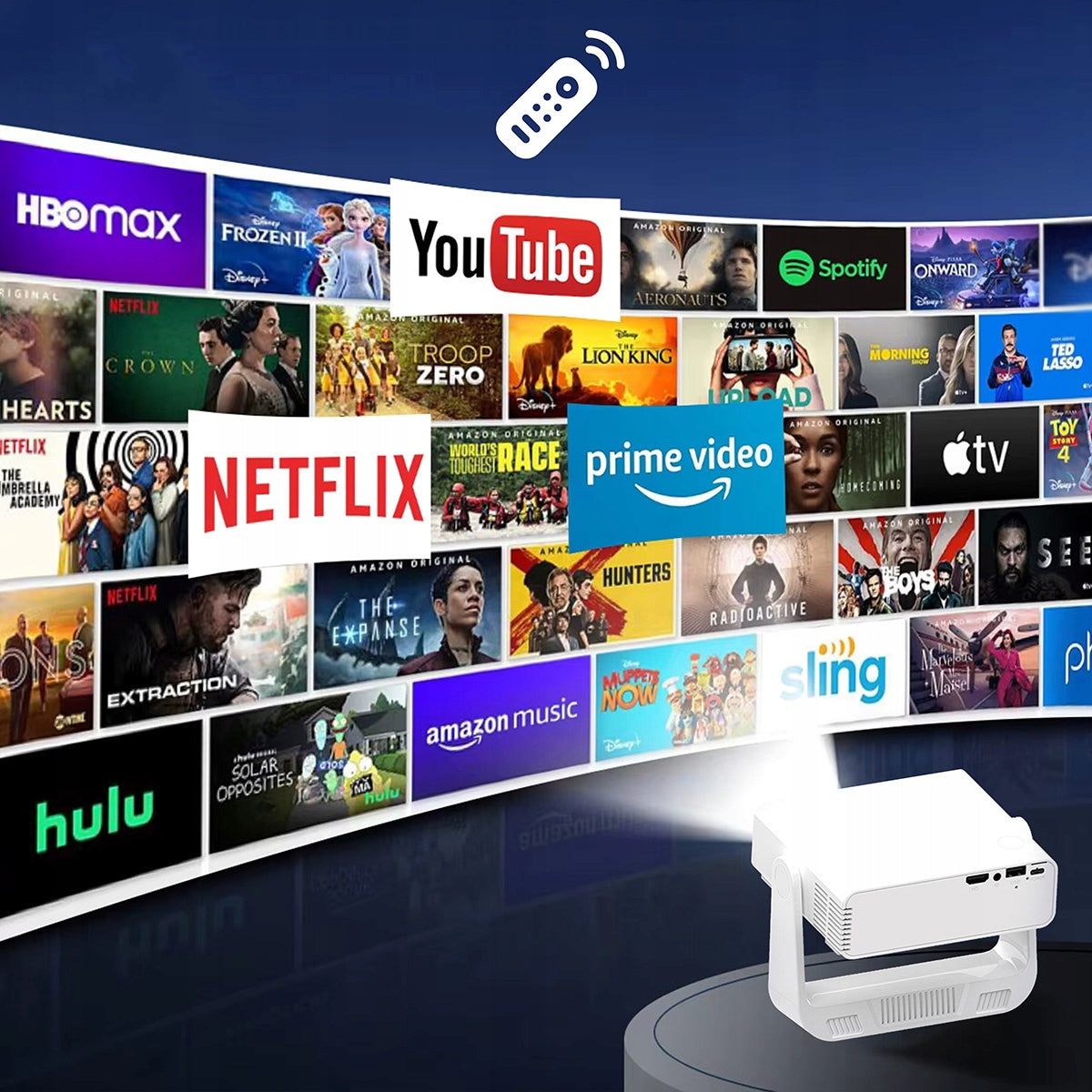 Mini Projector Portable Projector Android 14 WiFi 360 Full HD 4K for Phone Manufacturer code Projektor Rzutnik Android 4K Bluetooth USB-C