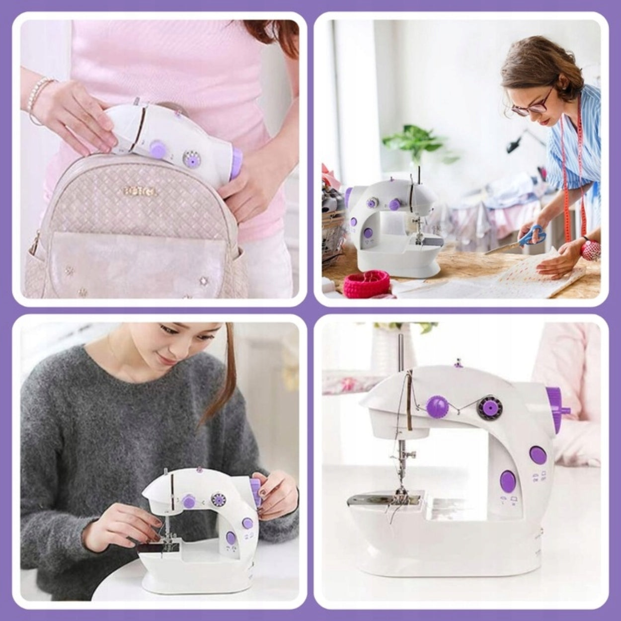 Mini Sewing Machine Led Backlight Portable 2 Modes + Akcesoria Packaging status original