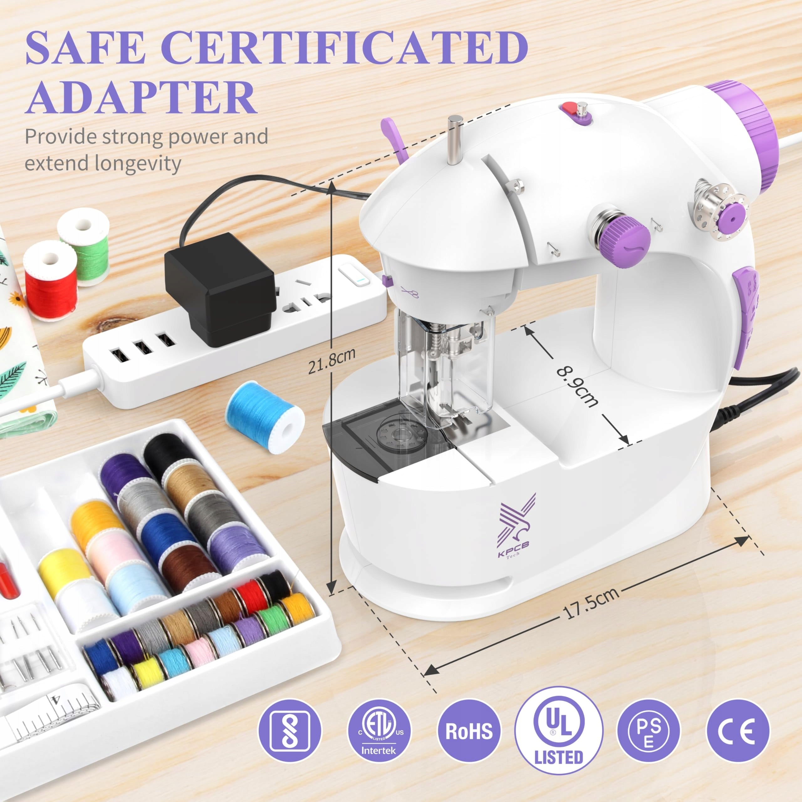 Mini Sewing Machine for Beginners 42 Akcesoria Table Brand no brand