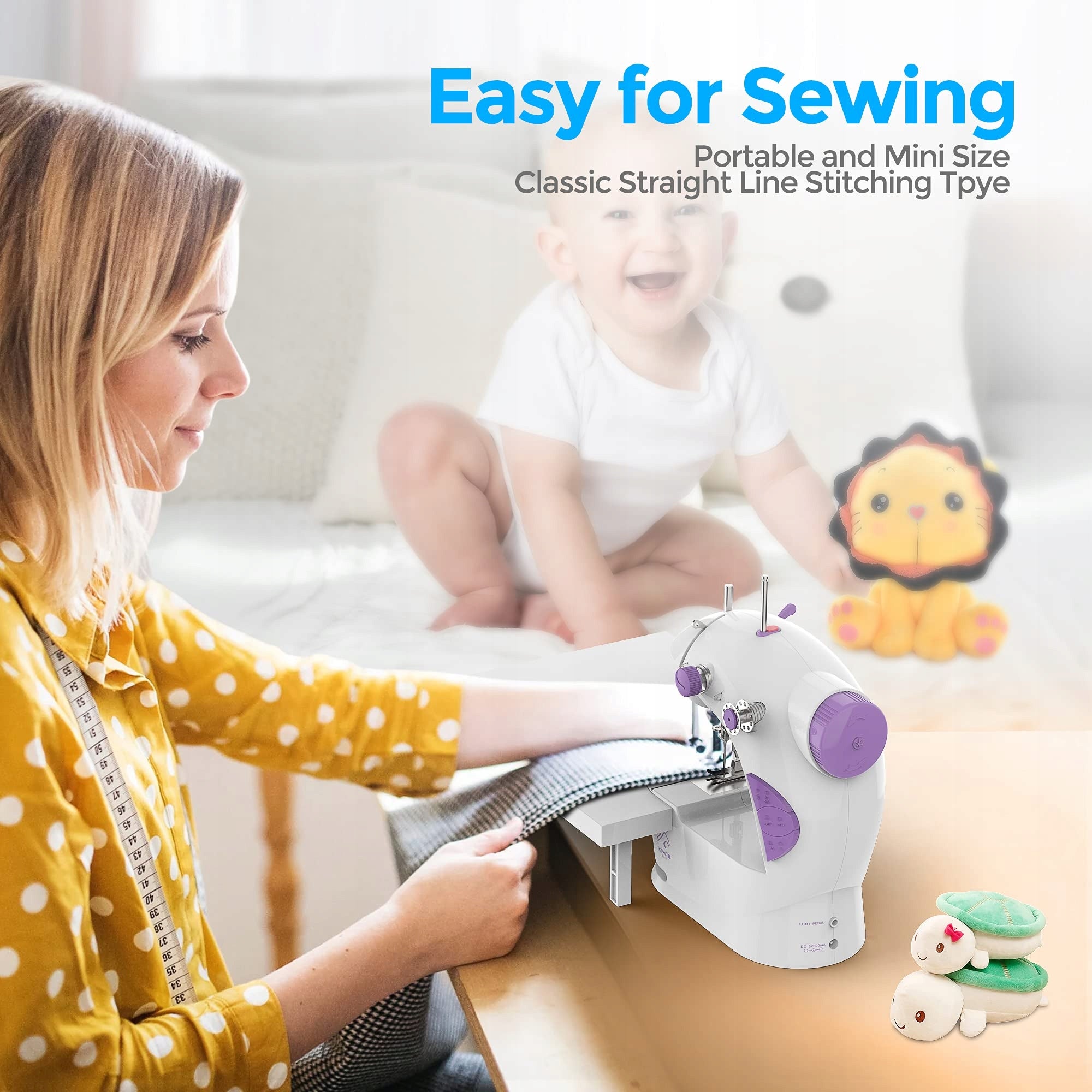 Mini Sewing Machine for Beginners 42 Akcesoria Table EAN (GTIN) 5904133241239