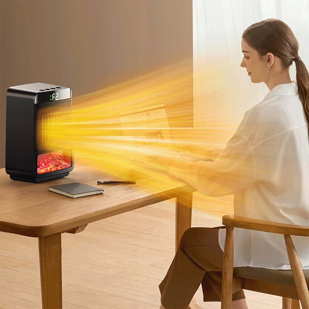 Mini Socket Heater With Remote Control Digital Display Light Home Brand Bedee