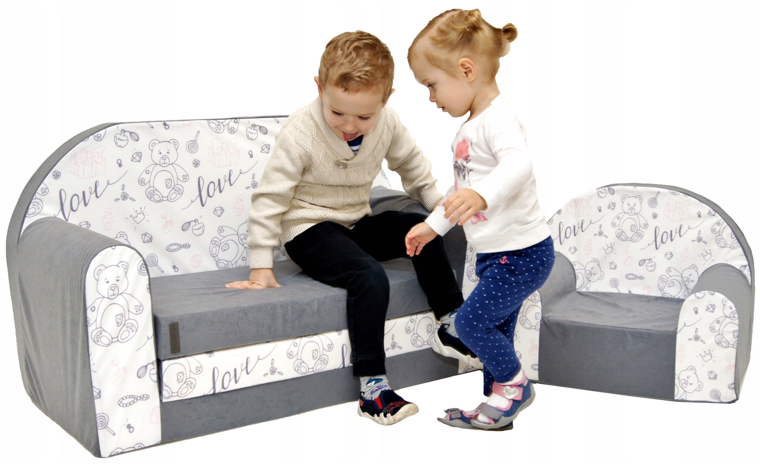 Kindersofa Welox C21, blau 
