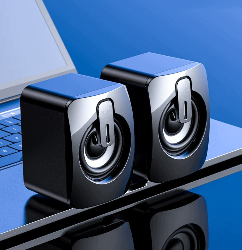 Mini Speaker, Compact RGB Stereo Speakers USB AUX Desktop Speakers Brand no brand