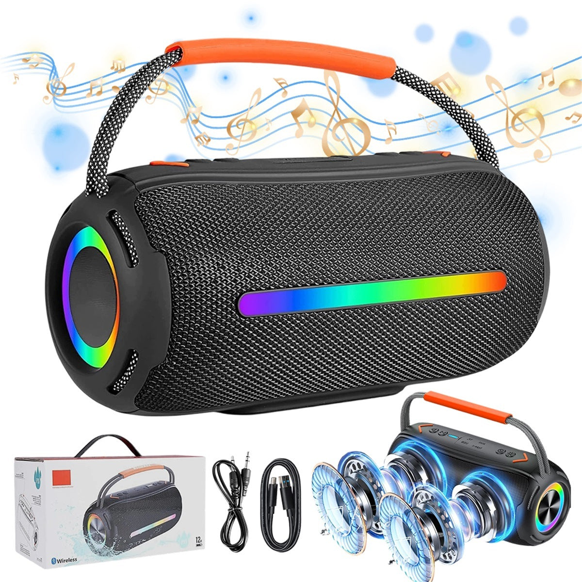 Mini Speaker Wireless Rechargeable Column For Mobile Users Packaging status original