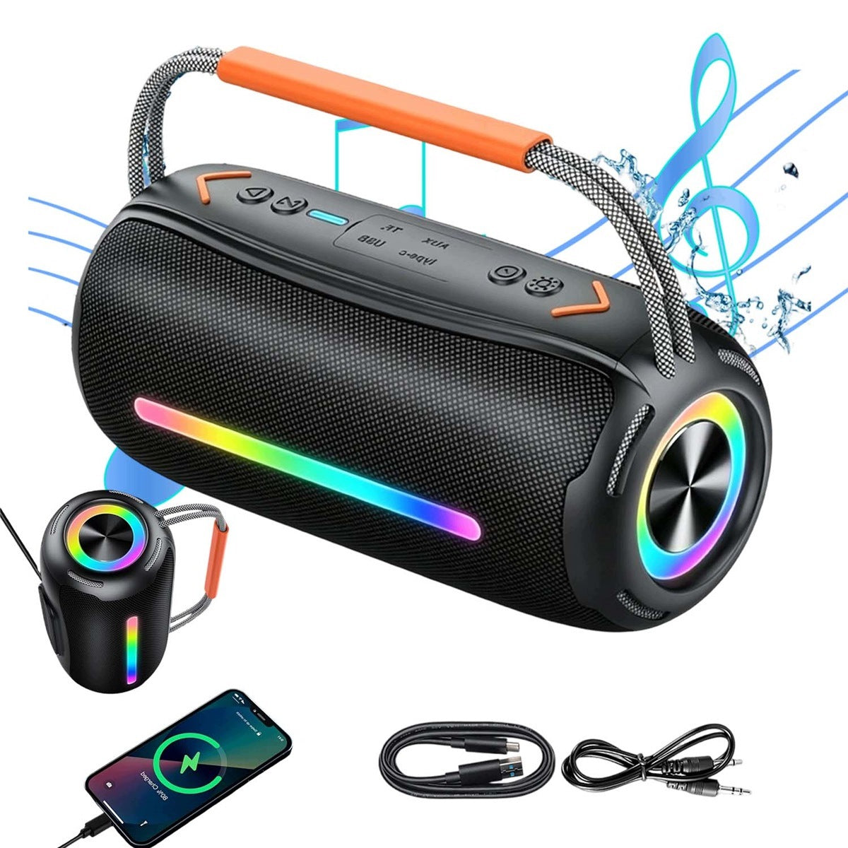 Mini Speaker Wireless Rechargeable Column For Mobile Users