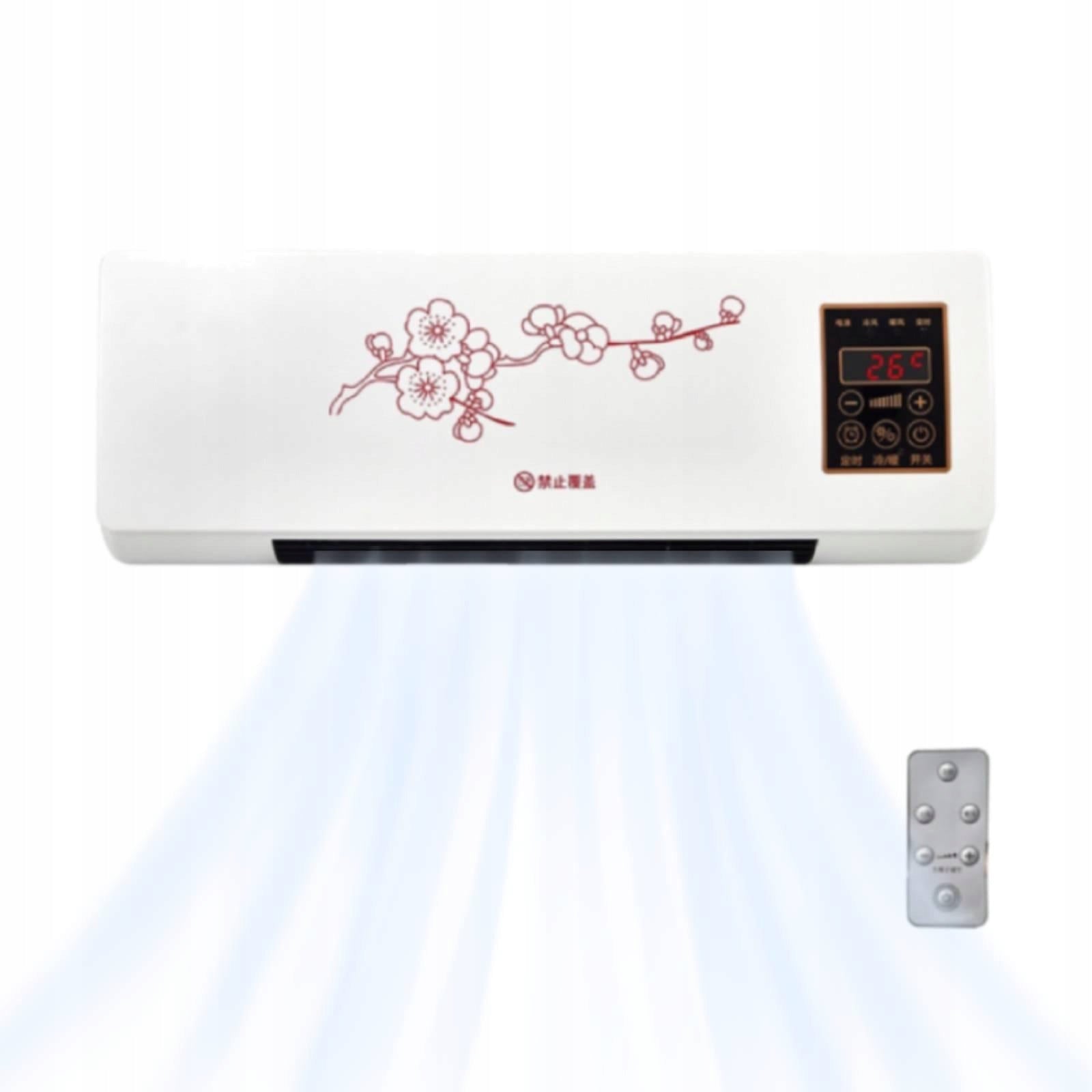 Mini Split Air Conditioner Heater Heating Cooling Device Timer Red Flower