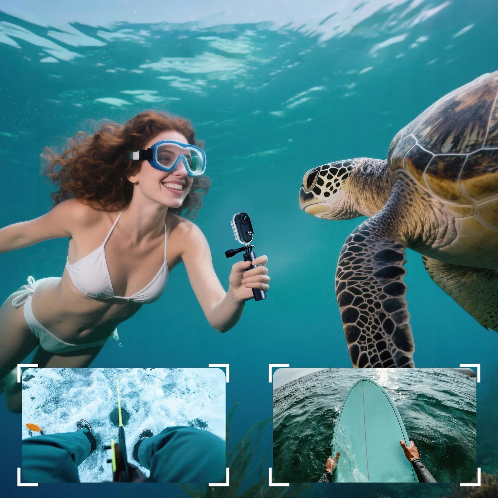 Mini Sports Camera HD 4K Waterproof Angle WiFi Adapters Akcesoria Brand no brand