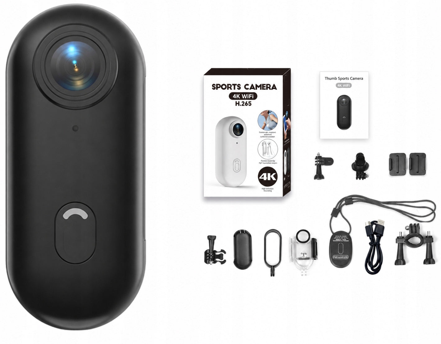 Mini Sports Camera HD 4k Waterproof 140° WiFi + Accessories Manufacturer code Z2A5S88