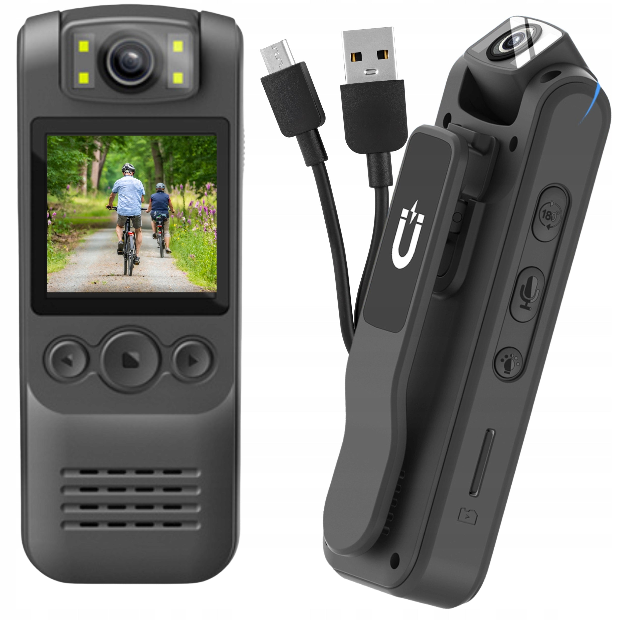 Mini Sports Camera Ruffberg S1 WiFi Full HD 150 Black Microphone Clip