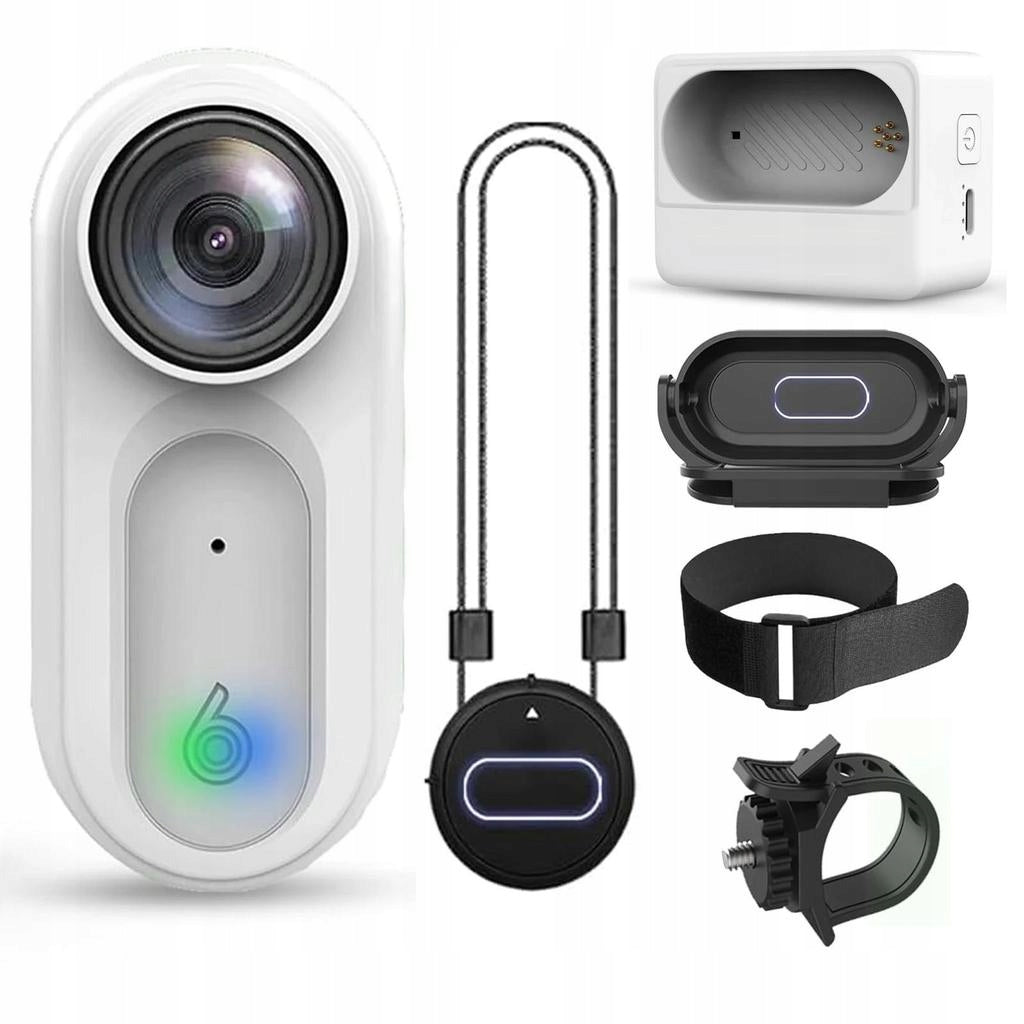 Mini Sports Camera VD02 WiFi Handlebar Mount Clip Waterproof WHITE