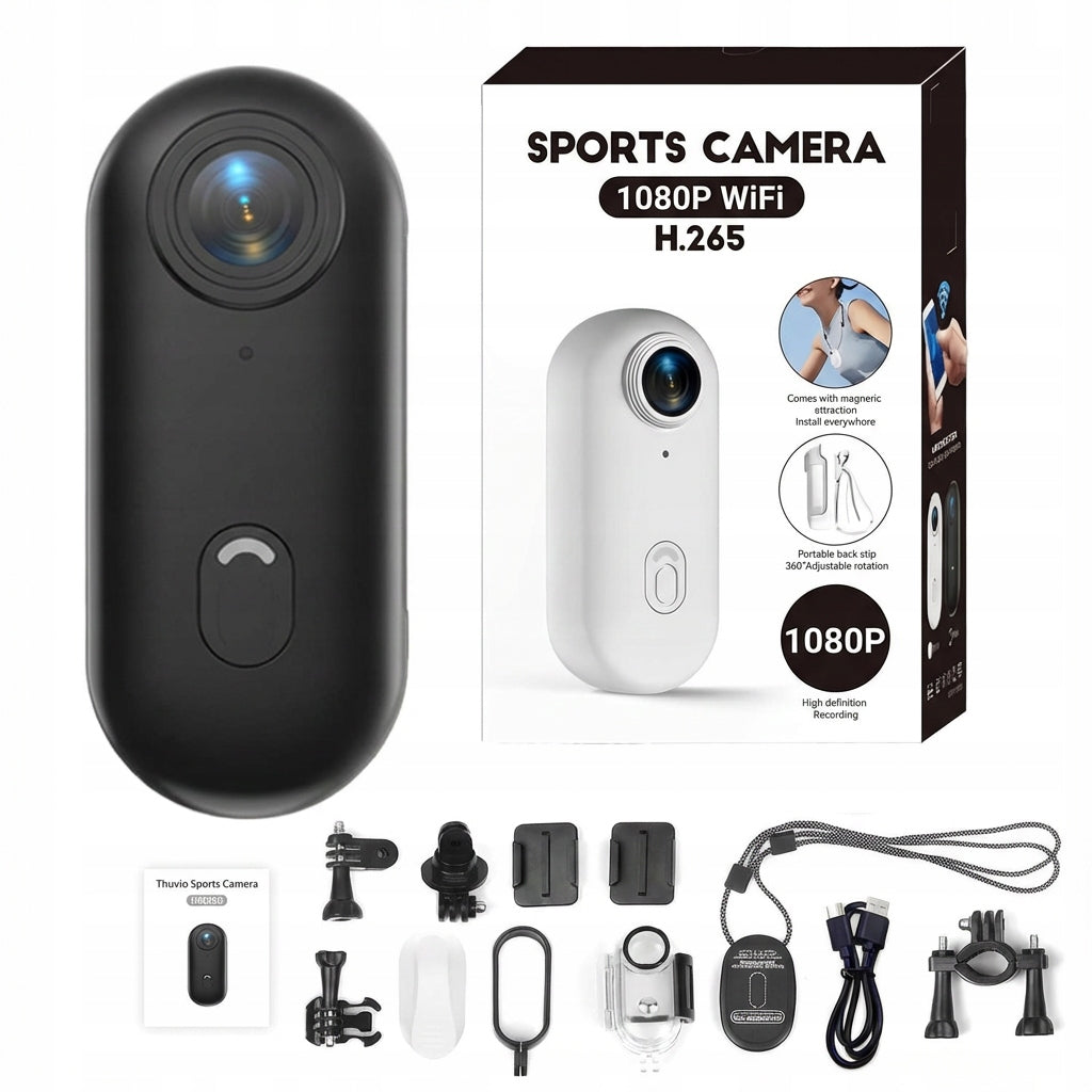 Mini Sports Camera with WiFi Full 1080P Angle 140°Portable Waterproof KIT