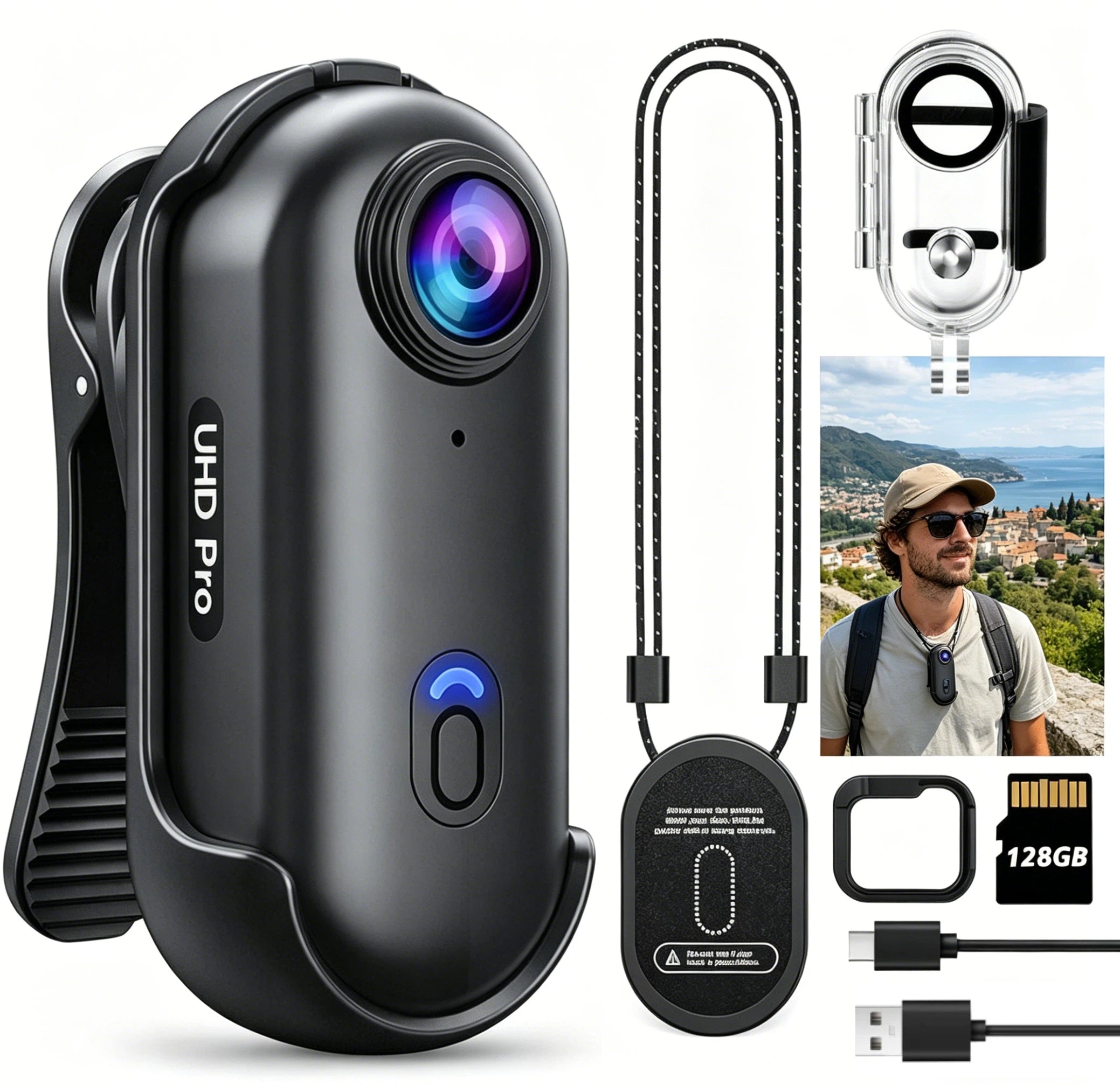 Mini Sports Camera with WiFi Full HD 4K Angle Portable Waterproof KIT