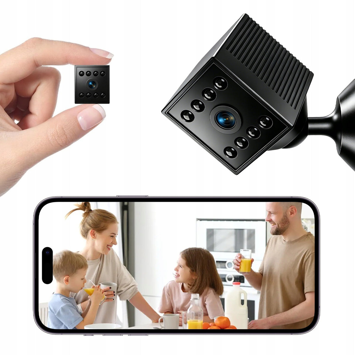 Mini Spy Camera Hidden WiFi 1080P 2Mpx IR Night Motion Detection Aku Packaging status original