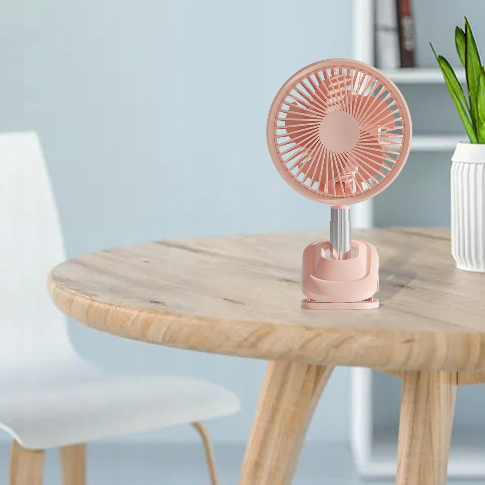 Mini Table Fan Clip On Type Cooler 360 Degree pink Power 0 W