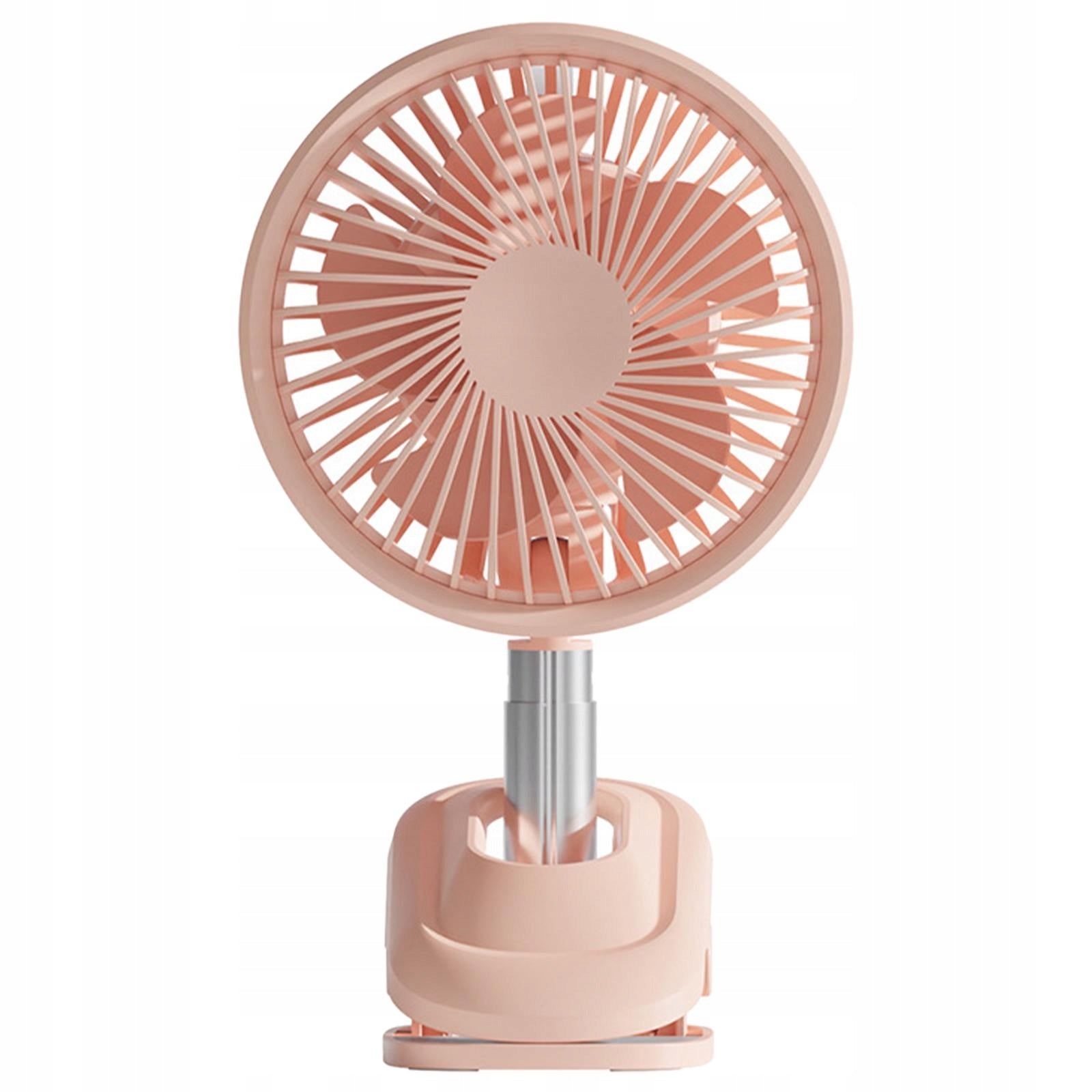 Mini Table Fan Clip On Type Cooler 360 Degree pink