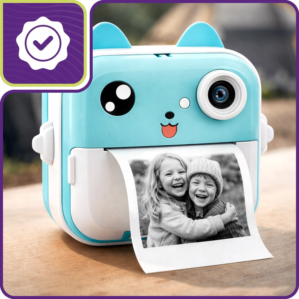 Mini Thermal Printer Print – Instant Camera for Children +13 Rolls Manufacturer code SPJTRADE Drukuś 3.0 mini drukarki do naklejek