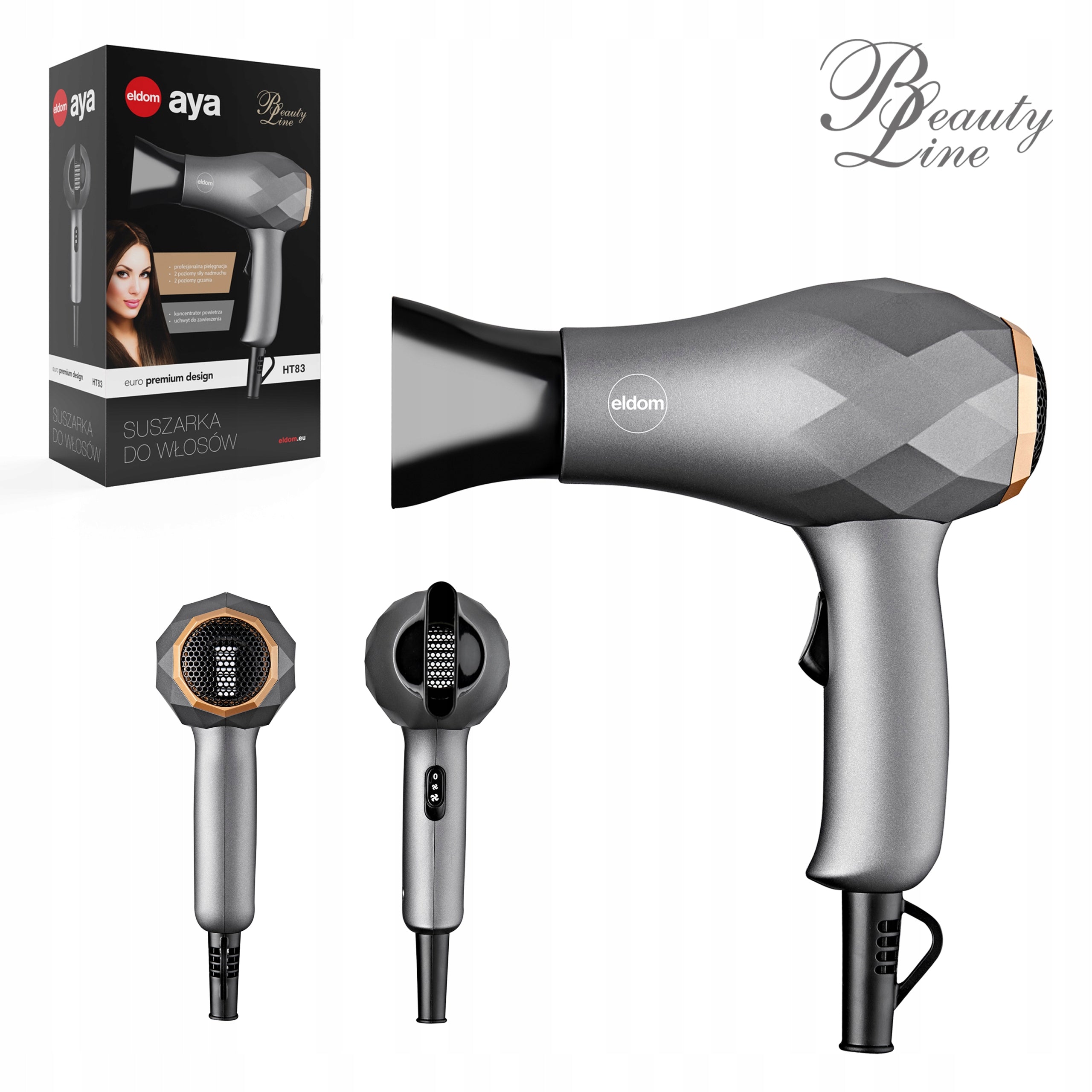 Mini Tourist Hair Dryer 1000W eldom HT83