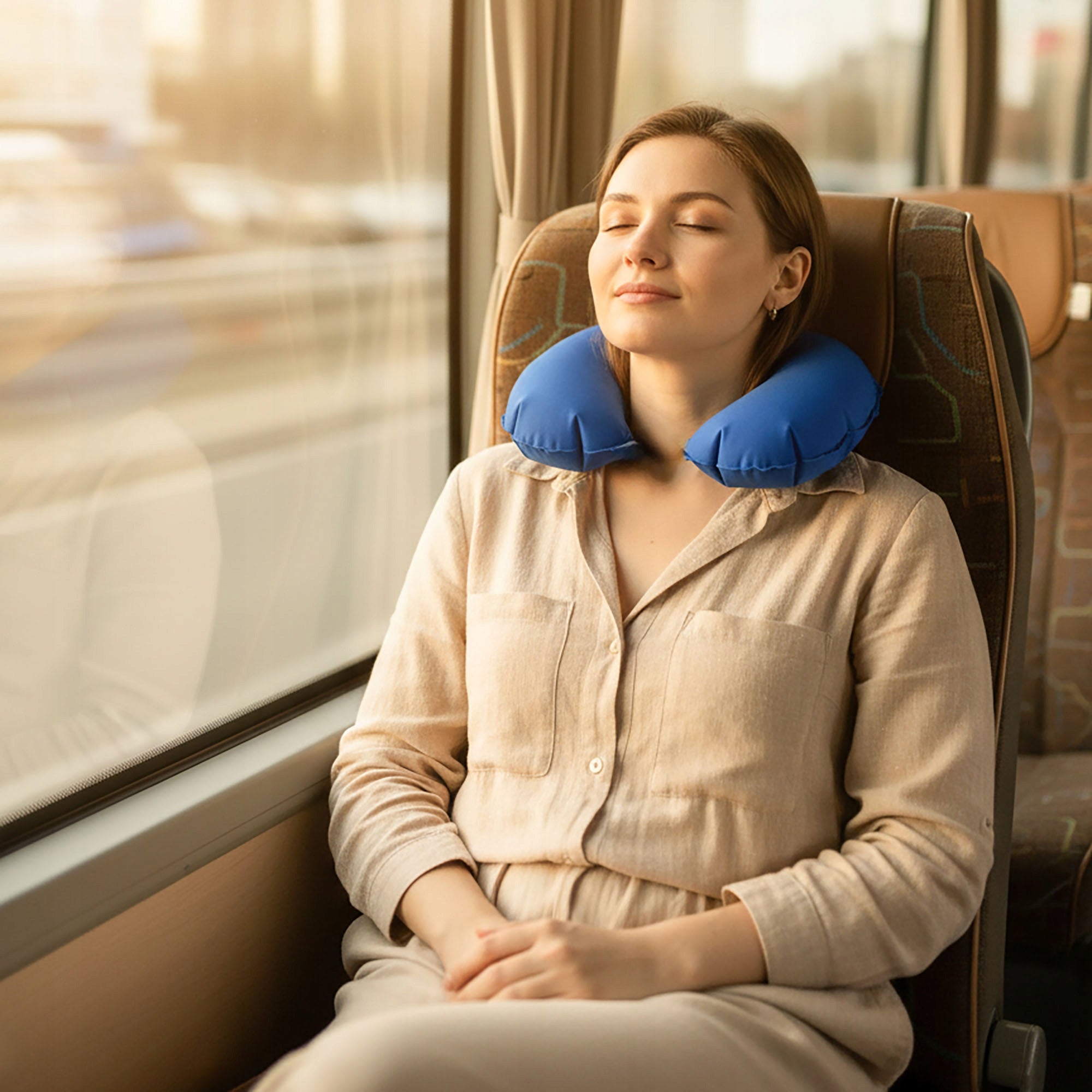 Mini Travel Pillow Tourist Inflatable Neck Croissant for Car Sleeping Brand Vitolog