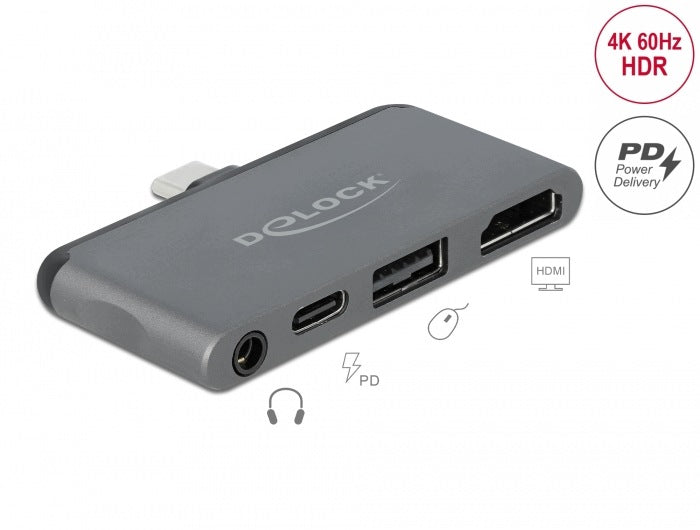 Mini USB-C HDMI 4K 60 Hz PD 100 W Delock 87751 Docking Station