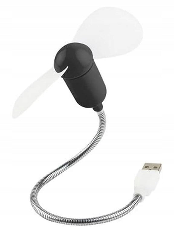Mini USB Fan Flexible 30cm Quiet For Laptop Powerbank Black
