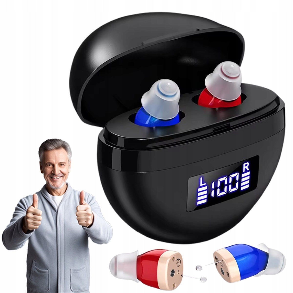 Mini Usb Amplifier Hearing Aid With Noise Reduction And 20h Working Time