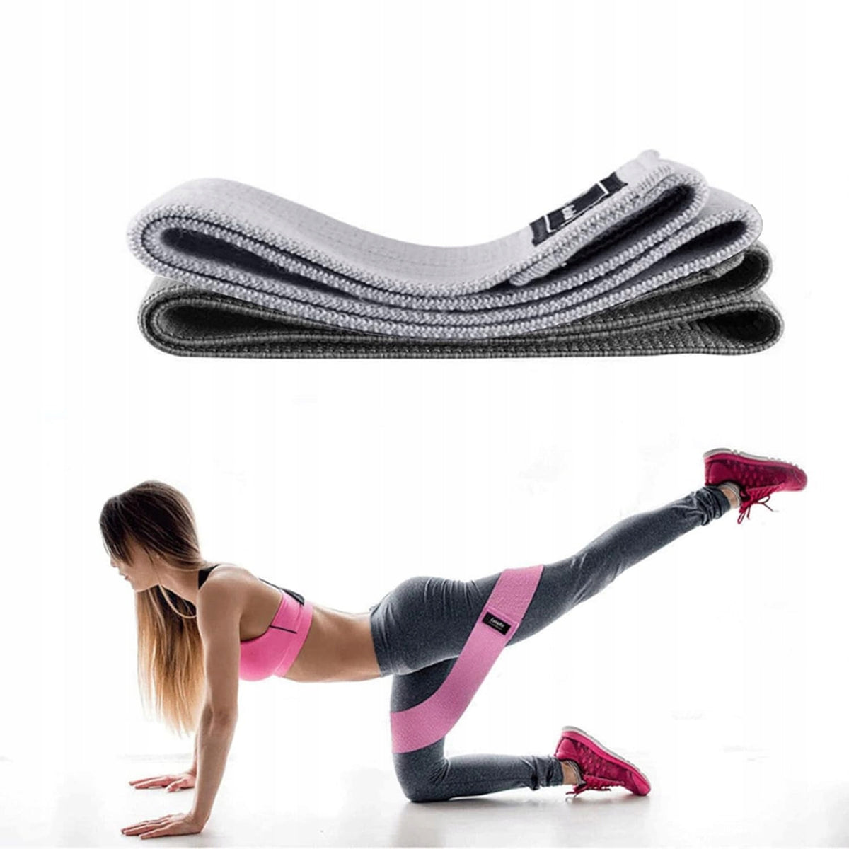 Mini X-sport Exercise Rubber Set - Black and Pastel Color black
