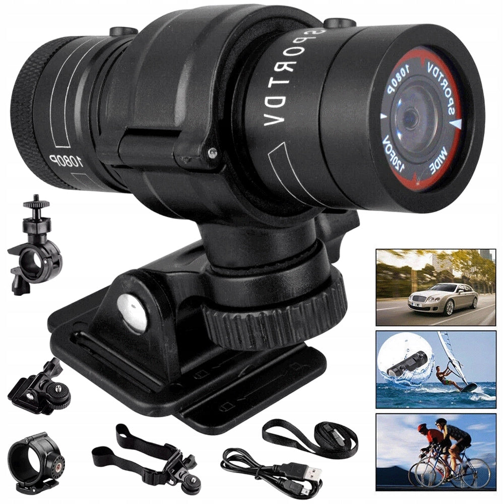 Mini camera 1080P for helmet or handlebar 1280x720 30fps action